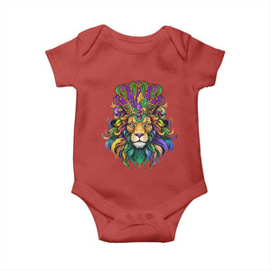 Mardi Gras Baby Onesie Pride Lion With Jester Hat Fat Tuesday Festival TS09 Red Print Your Wear