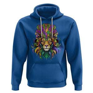 Mardi Gras Hoodie Pride Lion With Jester Hat Fat Tuesday Festival TS09 Royal Blue Printyourwear