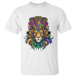 Mardi Gras T Shirt Pride Lion With Jester Hat Fat Tuesday Festival TS09 White Printyourwear