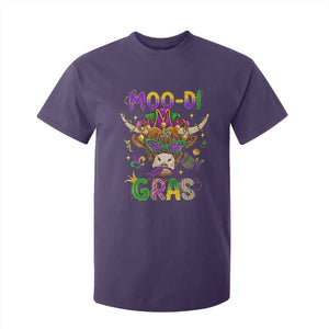 Mardi Gras T Shirt For Kid Moo-di Bead Heifer Cow Fat Tuesday Festival TS09 Purple Print Your Wear