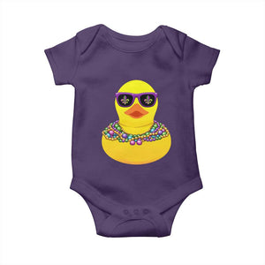 Mardi Gras Beads Cool Rubber Duck Fat Tuesday Festival Baby Onesie TS09 Purple Print Your Wear