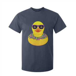 Mardi Gras Beads Cool Rubber Duck Fat Tuesday Festival T Shirt For Kid TS09 Navy Print Your Wear