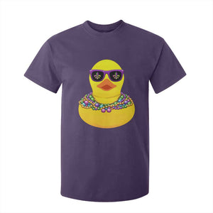 Mardi Gras Beads Cool Rubber Duck Fat Tuesday Festival T Shirt For Kid TS09 Purple Print Your Wear