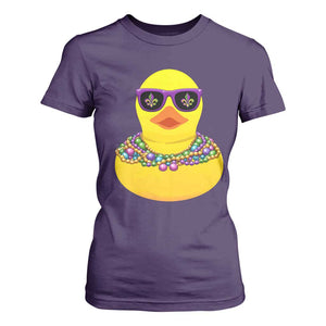 Mardi Gras Beads Cool Rubber Duck Fat Tuesday Festival T Shirt For Women TS09 Purple Print Your Wear