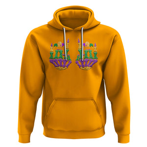 Mardi Gras Hoodie Jester Skeleton Rock Hand Fat Tuesday Festival TS09 Gold Printyourwear