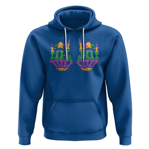 Mardi Gras Hoodie Jester Skeleton Rock Hand Fat Tuesday Festival TS09 Royal Blue Printyourwear