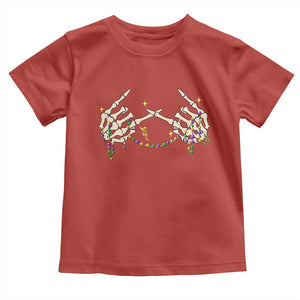 Mardi Gras Toddler T Shirt Skeleton Rock Hand Beads Fat Tuesday Festival TS09 Red Print Your Wear