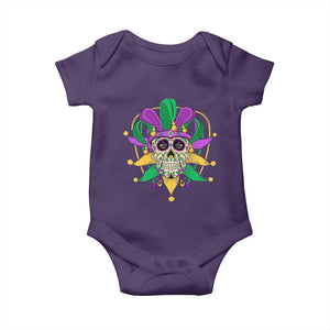 Mardi Gras Funny Sugar Skull Fat Tuesday New Orleans Baby Onesie TS09 Purple Print Your Wear