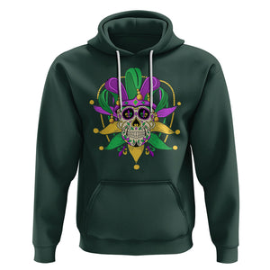 Mardi Gras Funny Sugar Skull Fat Tuesday New Orleans Hoodie TS09 Dark Forest Green Printyourwear