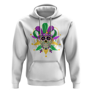 Mardi Gras Funny Sugar Skull Fat Tuesday New Orleans Hoodie TS09 White Printyourwear