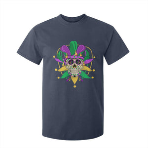 Mardi Gras Funny Sugar Skull Fat Tuesday New Orleans T Shirt For Kid TS09 Navy Print Your Wear