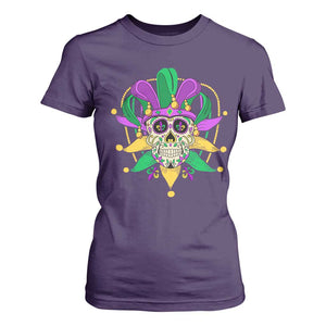 Mardi Gras Funny Sugar Skull Fat Tuesday New Orleans T Shirt For Women TS09 Purple Print Your Wear