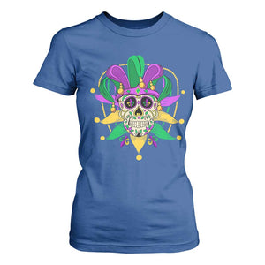 Mardi Gras Funny Sugar Skull Fat Tuesday New Orleans T Shirt For Women TS09 Royal Blue Print Your Wear