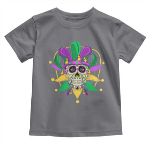 Mardi Gras Funny Sugar Skull Fat Tuesday New Orleans Toddler T Shirt TS09 Charcoal Print Your Wear