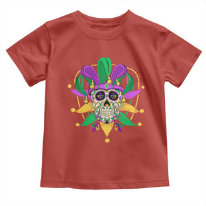 Mardi Gras Funny Sugar Skull Fat Tuesday New Orleans Toddler T Shirt TS09 Red Print Your Wear