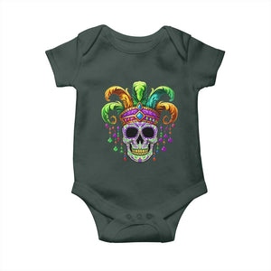 Mardi Gras Beads Sugar Skull Fat Tuesday New Orleans Baby Onesie TS09 Print Your Wear