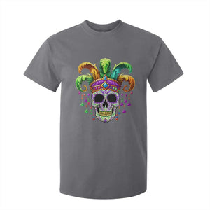 Mardi Gras Beads Sugar Skull Fat Tuesday New Orleans T Shirt For Kid TS09 Charcoal Print Your Wear