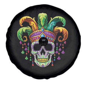 Mardi Gras Beads Sugar Skull Fat Tuesday New Orleans Spare Tire Cover TS09 Print Your Wear