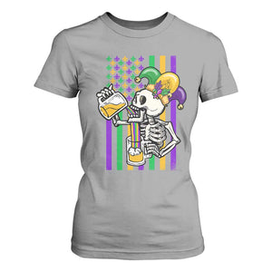 Mardi Gras Beer Lover American Flag Fat Tuesday Parade T Shirt For Women TS09 Sport Gray Print Your Wear