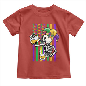 Mardi Gras Beer Lover American Flag Fat Tuesday Parade Toddler T Shirt TS09 Red Print Your Wear