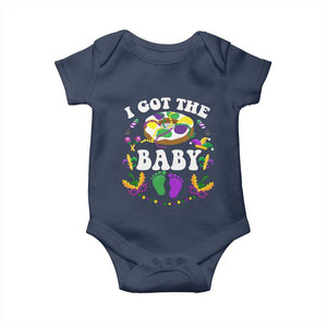 Mardi Gras Baby Onesie I Got The Baby Funny Pregnancy Announcement TS09 Navy Print Your Wear