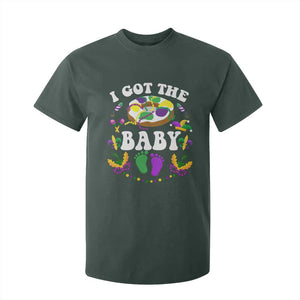 Mardi Gras T Shirt For Kid I Got The Baby Funny Pregnancy Announcement TS09 Dark Forest Green Print Your Wear