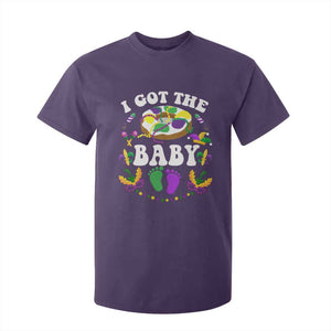 Mardi Gras T Shirt For Kid I Got The Baby Funny Pregnancy Announcement TS09 Purple Print Your Wear