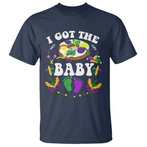 Mardi Gras T Shirt I Got The Baby Funny Pregnancy Announcement TS09 Navy Printyourwear