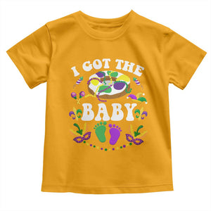Mardi Gras Toddler T Shirt I Got The Baby Funny Pregnancy Announcement TS09 Gold Print Your Wear