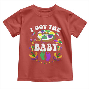 Mardi Gras Toddler T Shirt I Got The Baby Funny Pregnancy Announcement TS09 Red Print Your Wear