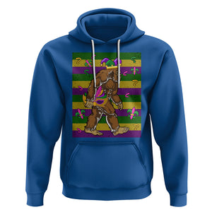 Mardi Gras Bigfoot Sasquatch Funny Fat Tuesday Parade Hoodie TS09 Royal Blue Printyourwear
