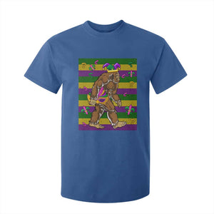 Mardi Gras Bigfoot Sasquatch Funny Fat Tuesday Parade T Shirt For Kid TS09 Royal Blue Print Your Wear
