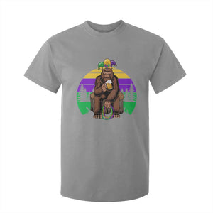 Mardi Gras Bigfoot Sasquatch Funny Beer Lover T Shirt For Kid TS09 Sport Gray Print Your Wear