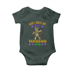 Mardi Gras Baby Onesie Don't Make Me Go All Voodoo On You Creepy Doll TS09 Print Your Wear