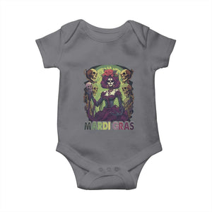 Mardi Gras Baby Onesie Voodoo Queen Skeleton Witch Creepy Skull TS09 Charcoal Print Your Wear