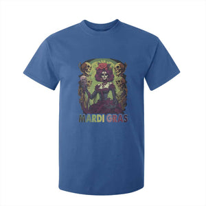 Mardi Gras T Shirt For Kid Voodoo Queen Skeleton Witch Creepy Skull TS09 Royal Blue Print Your Wear