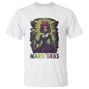 Mardi Gras T Shirt Voodoo Queen Skeleton Witch Creepy Skull TS09 White Printyourwear