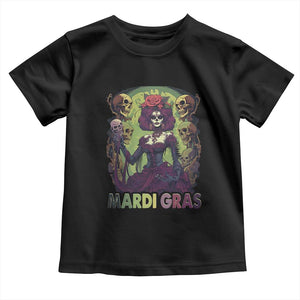 Mardi Gras Toddler T Shirt Voodoo Queen Skeleton Witch Creepy Skull TS09 Black Print Your Wear
