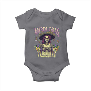 Mardi Gras Baby Onesie Voodoo Queen Creepy Doll TS09 Charcoal Print Your Wear