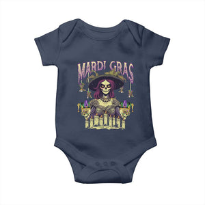 Mardi Gras Baby Onesie Voodoo Queen Creepy Doll TS09 Navy Print Your Wear