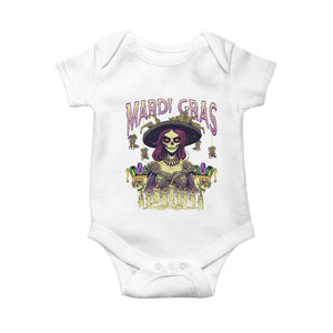 Mardi Gras Baby Onesie Voodoo Queen Creepy Doll TS09 White Print Your Wear