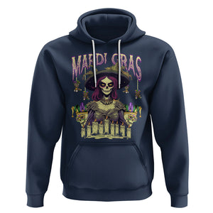 Mardi Gras Hoodie Voodoo Queen Creepy Doll TS09 Navy Printyourwear