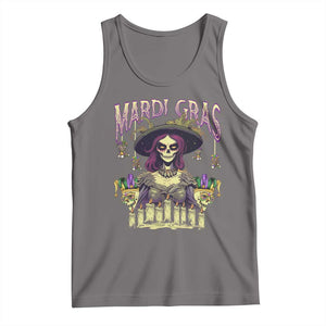 Mardi Gras Tank Top Voodoo Queen Creepy Doll TS09 Deep Heather Print Your Wear
