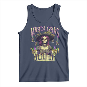 Mardi Gras Tank Top Voodoo Queen Creepy Doll TS09 Navy Print Your Wear