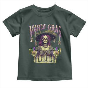 Mardi Gras Toddler T Shirt Voodoo Queen Creepy Doll TS09 Dark Forest Green Print Your Wear