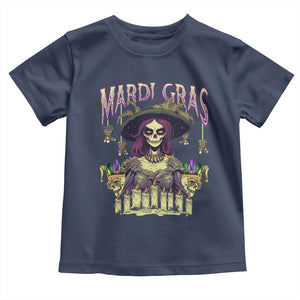 Mardi Gras Toddler T Shirt Voodoo Queen Creepy Doll TS09 Navy Print Your Wear