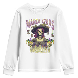 Mardi Gras Youth Sweatshirt Voodoo Queen Creepy Doll TS09 White Print Your Wear