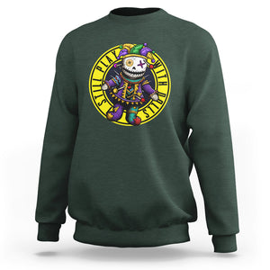 I Still Play With Doll Voodoo Mardi Gras Sweatshirt TS09 Dark Forest Green Printyourwear