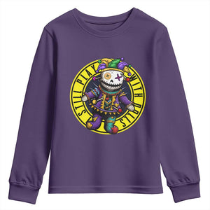 I Still Play With Doll Voodoo Mardi Gras Youth Sweatshirt TS09 Purple Print Your Wear