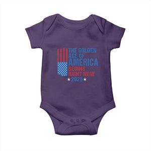 Trump 2025 Baby Onesie The Golden Age Of America Begins Right Now TS09 Purple Print Your Wear
